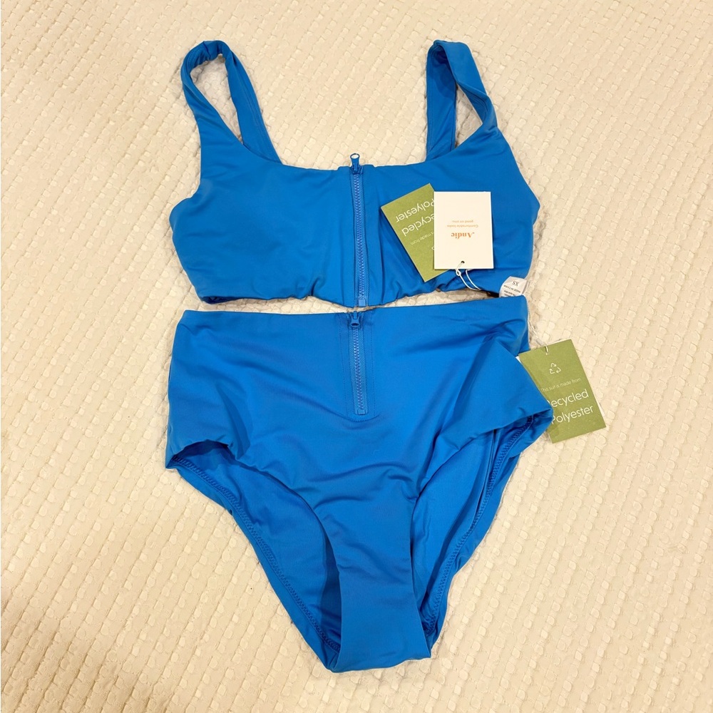 NWT Andie Venice Blue Bikini Set XS